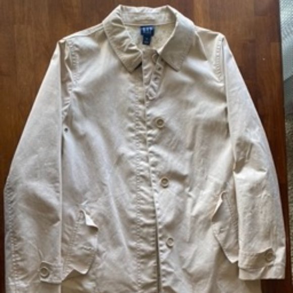 GAP Khaki Trench Coat in Size Medium - Picture 1 of 9